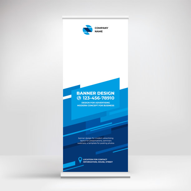 创意设计的广告横幅卷，趋势图形风格图片下载