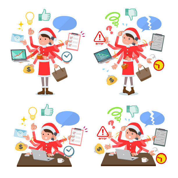 扁平型圣诞老人服装mom_mulch任务办公室图片下载