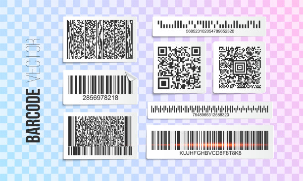 条码标签集向量图片下载