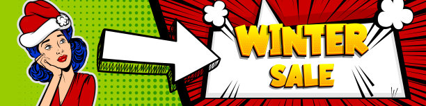 圣诞女波普艺术圣诞漫画背景图片下载