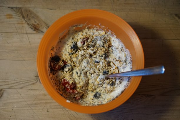 麦片粥有机健康蛋白质早餐图片下载