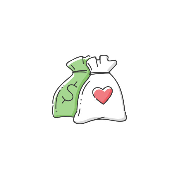 钱袋图标为慈善捐赠中心图片下载