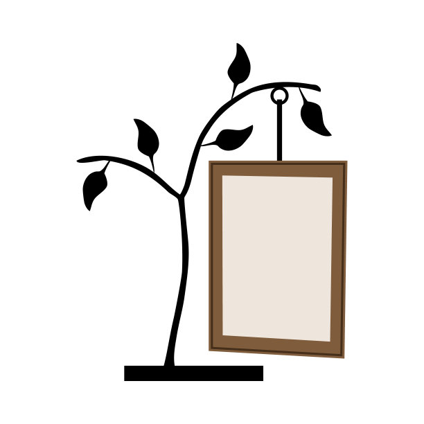 架子上的装饰相框。矢量插图。图片下载