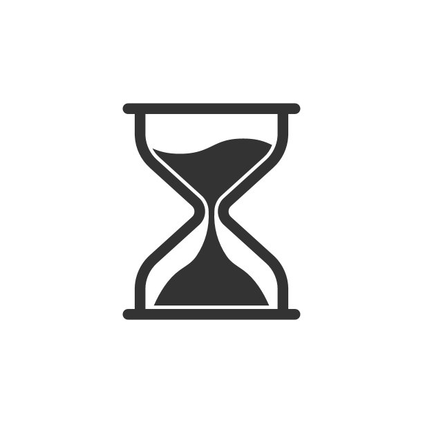 扁平风格的沙漏图标。白色背景上的沙漏矢量图。时钟商业概念图片下载