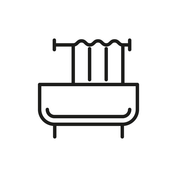 简单的浴线图标。图片下载