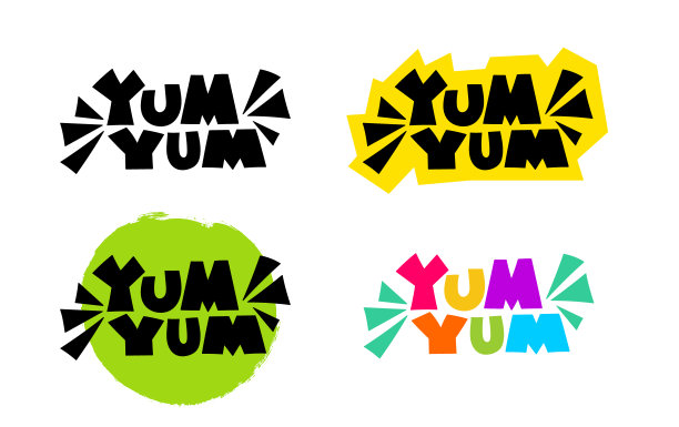 黑白相间，五颜六色的文字。只有一个字。可打印图形三通。用于打印的设计涂鸦。卡通手绘书法风格。矢量孤立在白色背景图片下载