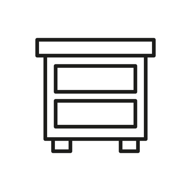 简单的橱柜线图标。图片下载