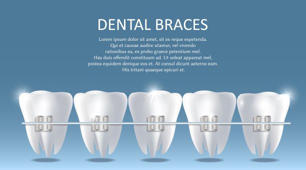 牙套矢量海报横幅设计模板图片下载