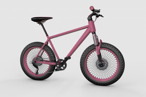粉色运动山地车。图片下载