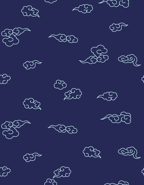 日本Vitage云无缝模式素材图片