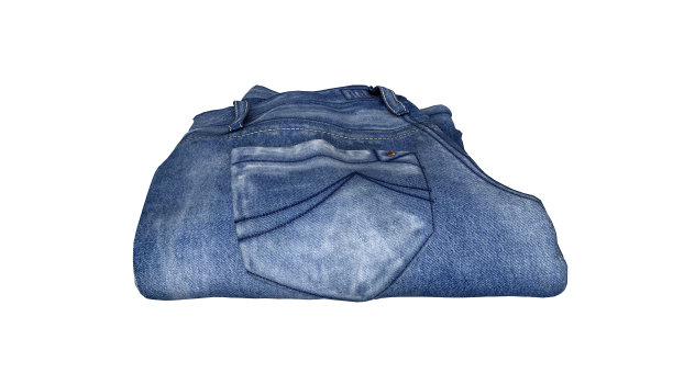 蓝色牛仔裤，3d渲染。图片下载