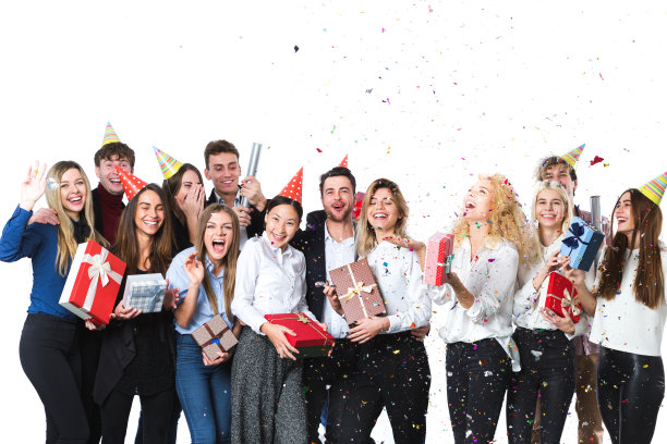 假期。快乐的年轻人尽情狂欢，派对。图片下载