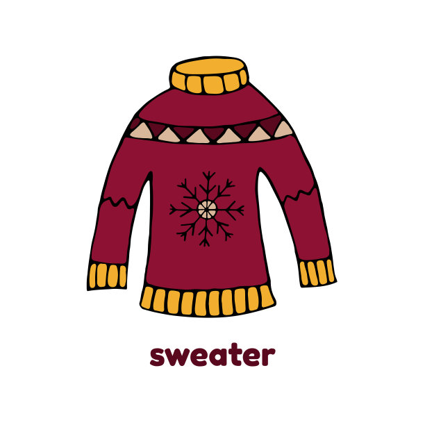 温暖舒适的针织毛衣与图案图片下载