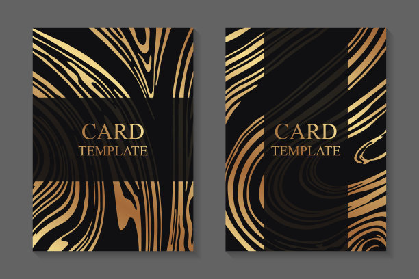 现代几何豪华名片模板的业务或介绍或问候。图片下载