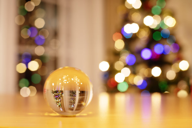 圣诞背景和水晶球图片下载