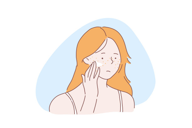 少女护肤问题概念图片下载