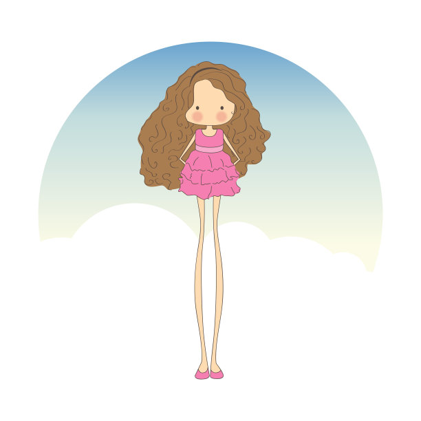 天空的女孩图片下载