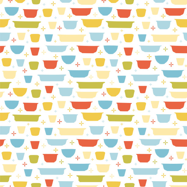 家居复古厨房无缝几何图案图片下载