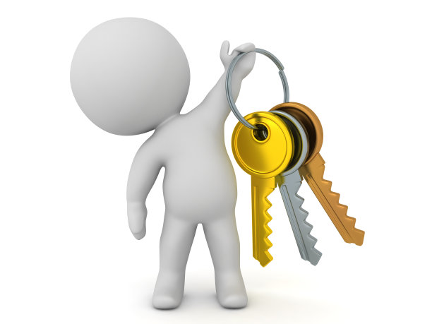 3D角色举着钥匙链图片下载