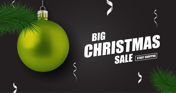圣诞节和新年假期销售广告横幅。图片下载