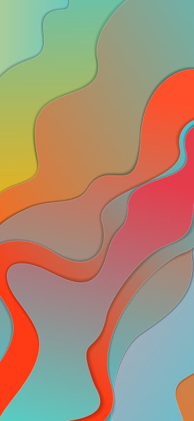 抽象背景彩色剪纸风格，矢量图形设计，移动桌面墙纸。图片下载