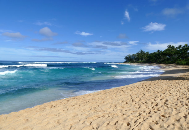 日落海滩瓦胡岛图片下载