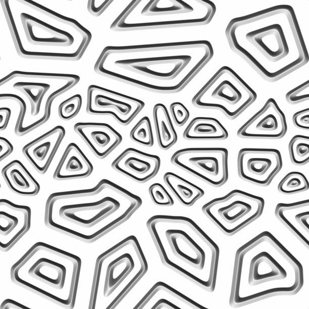 抽象装饰3D白色背景。无缝模式。绘制插图。图片下载