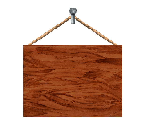 水彩木板。绳子,指甲图片下载