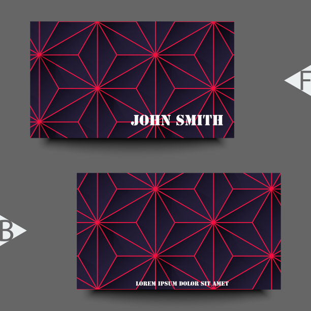 图解说明。抽象背景与几何图案。名片模板。Eps10矢量图图片下载