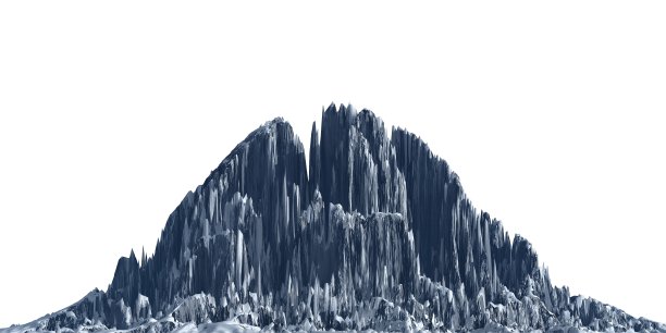雪山孤立在白色背景3d插图图片下载