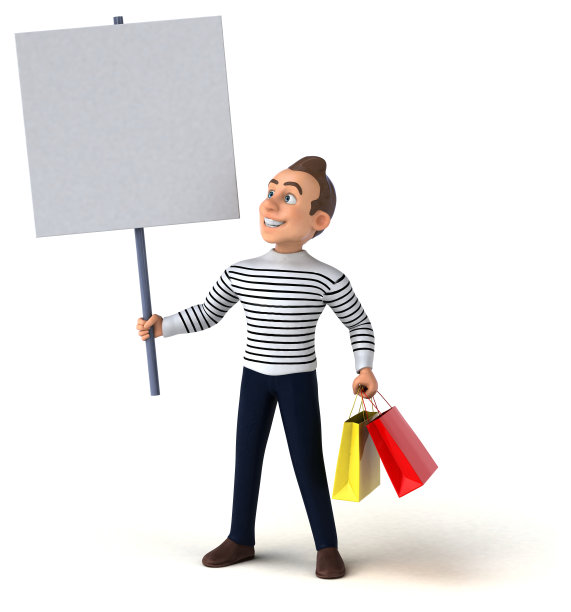 有趣的3D卡通休闲角色图片下载