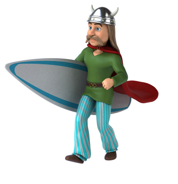 有趣的3D高卢冲浪图片下载