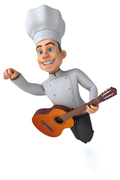 有趣的厨师- 3D插图图片下载