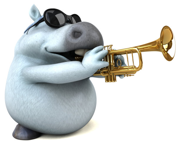 有趣的马- 3D插图图片下载