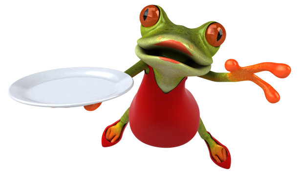 有趣的青蛙- 3D插图图片下载