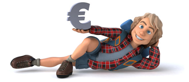 有趣的背包客卡通人物图片下载