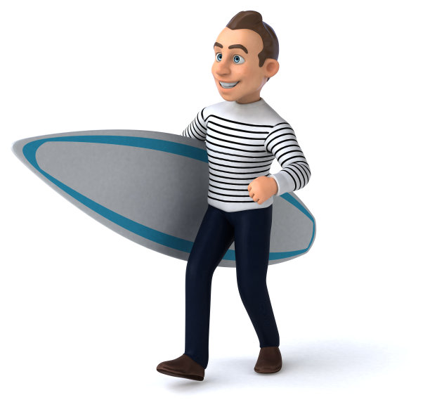 有趣的3D卡通休闲角色图片下载