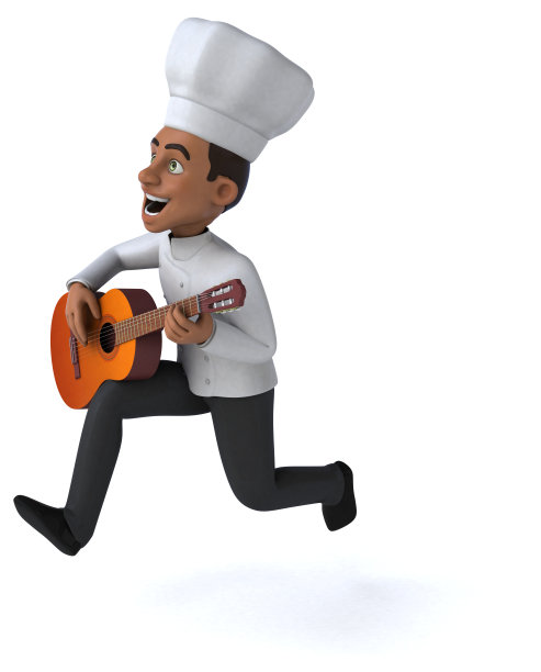 有趣的厨师- 3D插图图片下载