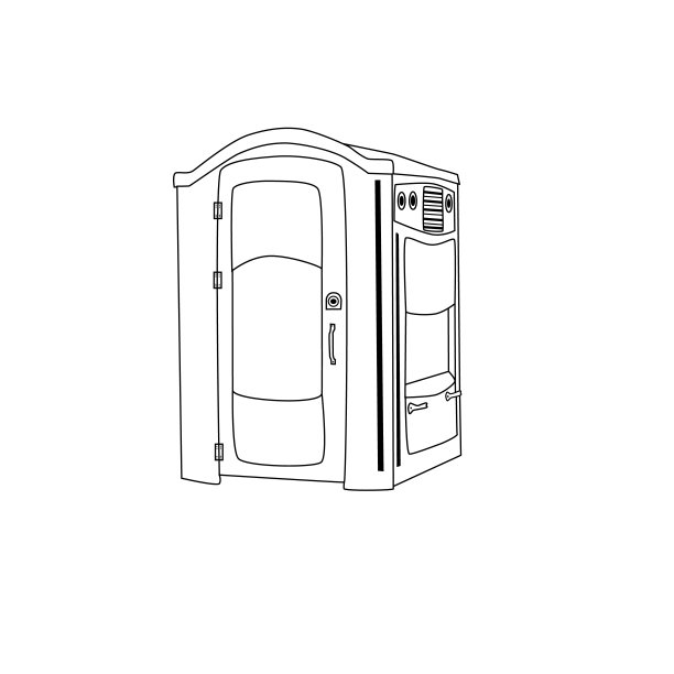 公共厕所的轮廓图标。用于移动概念和网页设计的线性风格标识。图片下载