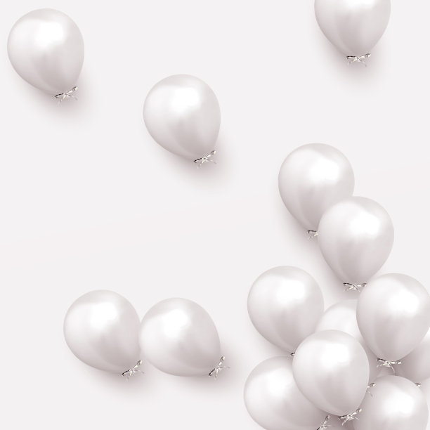 气球的背景。用氦气球来庆祝彩旗。图片下载