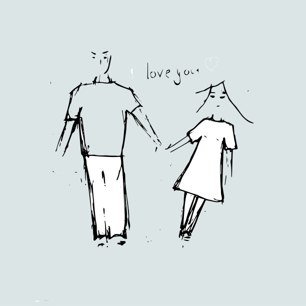 我爱你-手绘概念图片下载