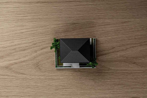 房子模型，高视角，黑暗图片下载