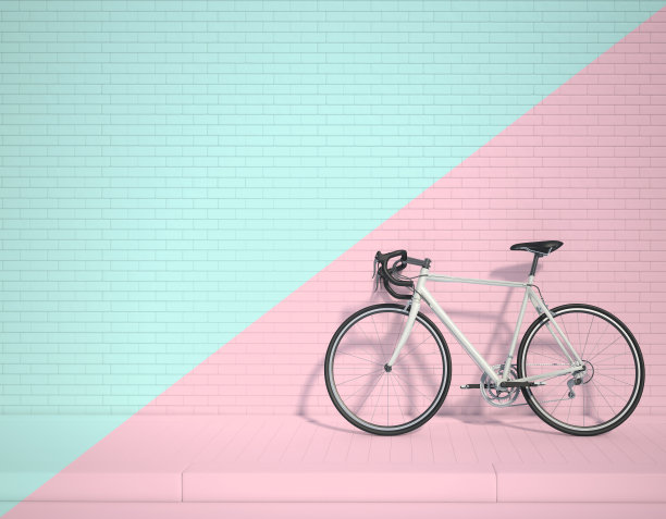 3d渲染框架右下角的白色自行车图片下载