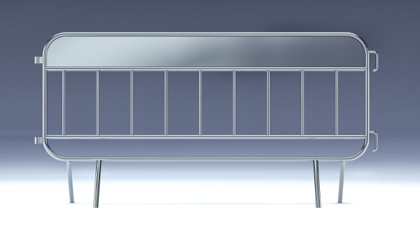 人群屏障，球迷分隔，临时金属安全屏障模型，3d渲染隔离图片下载