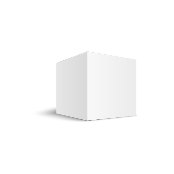 白色方形盒子模型和包装纸板或纸霜。图片下载
