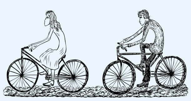 年轻人骑自行车图片下载