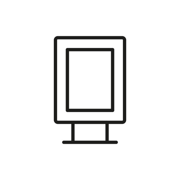 简单的广告线图标。图片下载