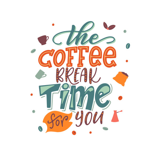 咖啡创意动机海报。手绘报价横幅，卡片或咖啡馆菜单。字体设计，设计理念。VVector插图图片下载