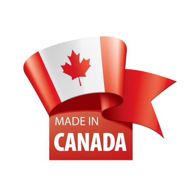 加拿大国旗，矢量插图在白色的背景图片下载