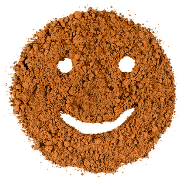 用可可粉做成的微笑图片下载